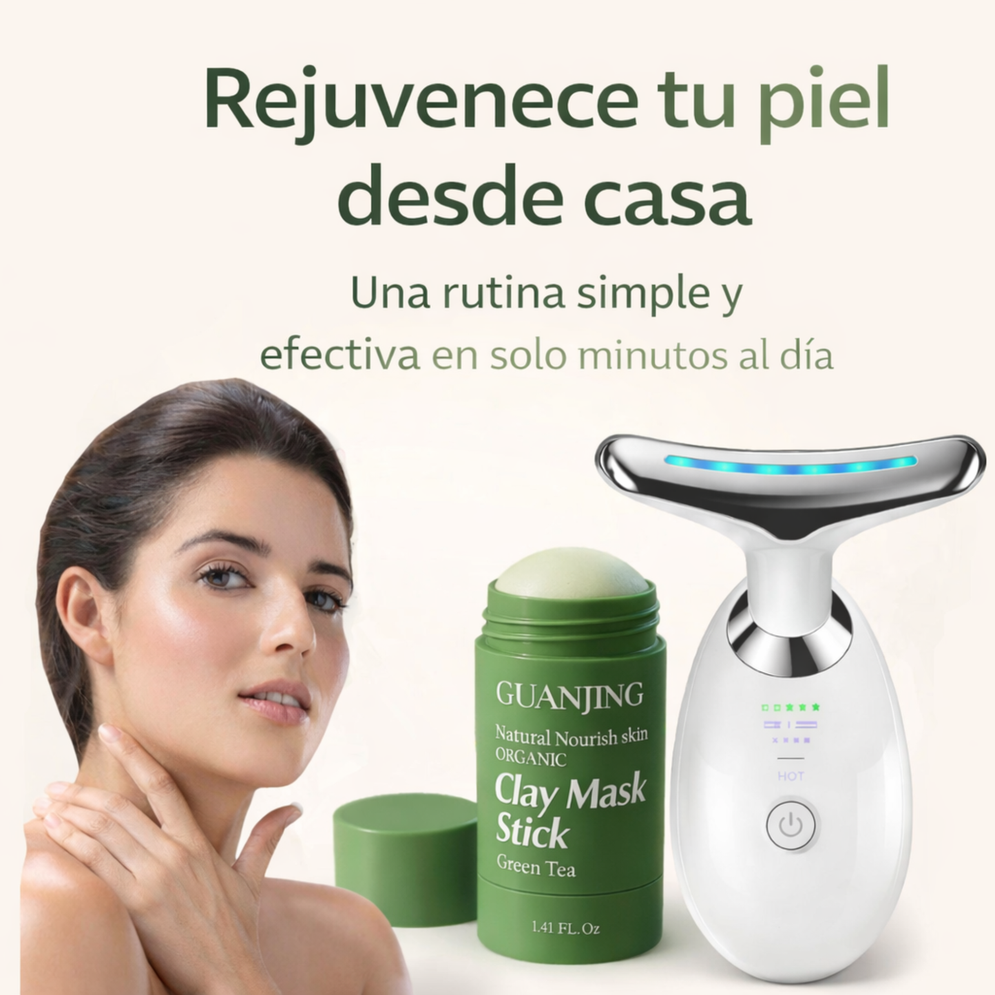 Pack Ritual Facial Rejuvenecedor EMS + Mascarilla Té Verde